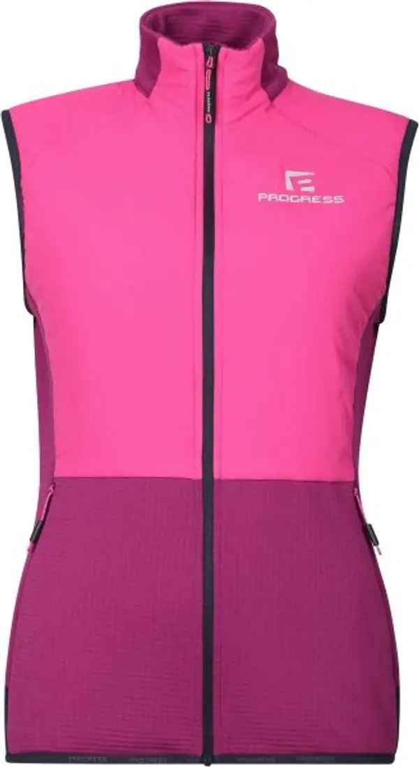 PROGRESS PROGRESS TARJA Дамска хибридна жилетка с мерино, розово, размер