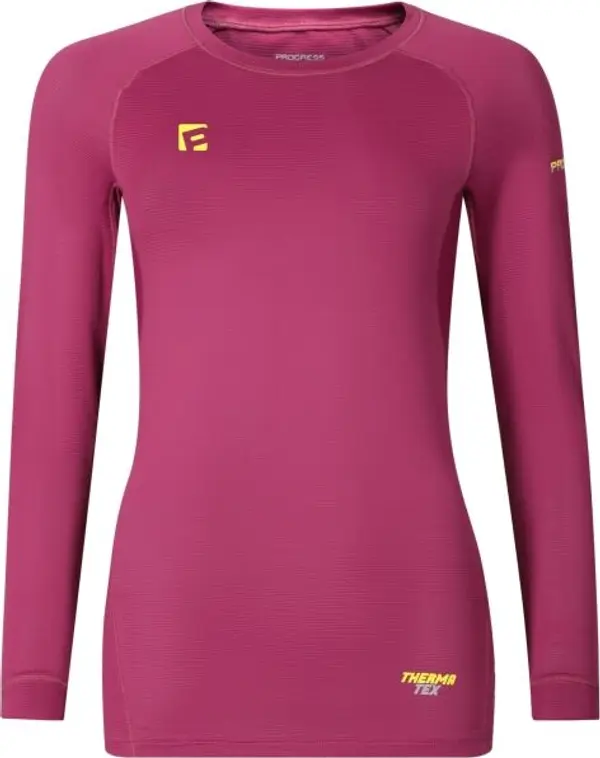 PROGRESS PROGRESS THERMATEX LS Дамска функционална блуза с дълъг ръкав, винен, размер