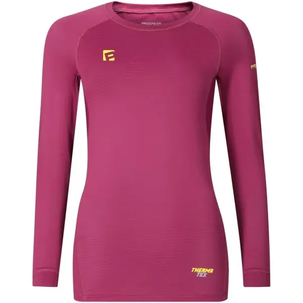 PROGRESS PROGRESS THERMATEX LS Дамска функционална блуза с дълъг ръкав, винен, размер