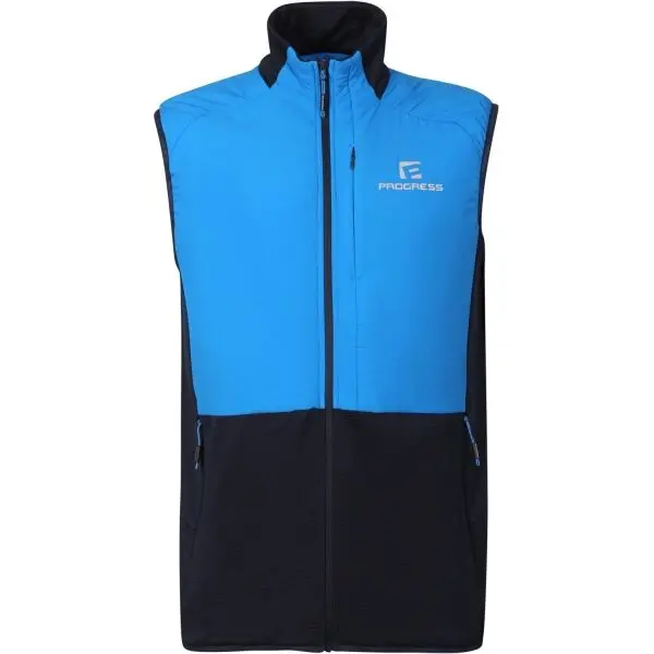 PROGRESS PROGRESS TORSTEN Мъжка хибридна жилетка с мерино, синьо, размер