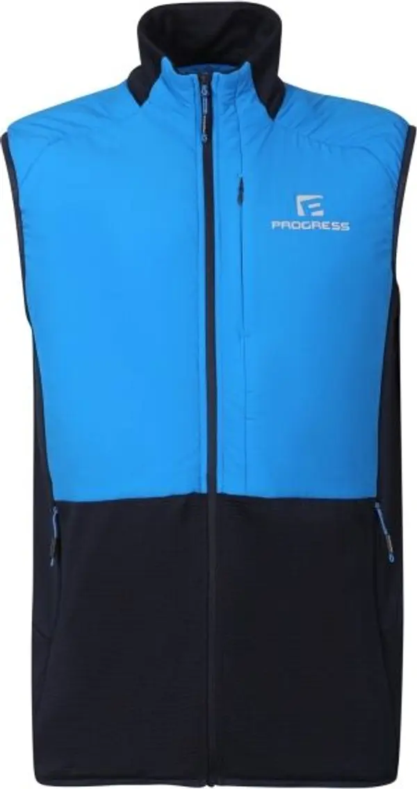PROGRESS PROGRESS TORSTEN Мъжка хибридна жилетка с мерино, синьо, размер