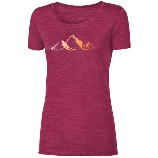 PROGRESS PROGRESS VINKA MOUNTAINS Дамска тениска от мериносова вълна, винен, размер