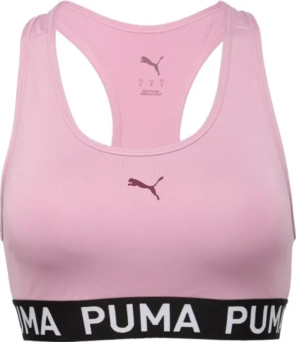 Puma Puma 4KEEPS ELASTIC BRA Дамско спортно бюстие, розово, размер