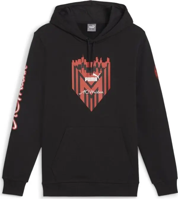 Puma Puma AC MILAN FTBLICONS HOODY Мъжки суитшърт, черно, размер
