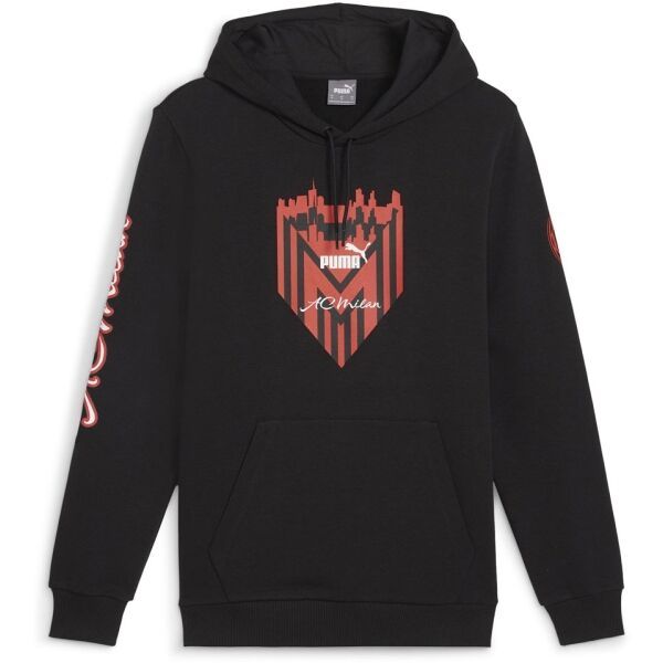 Puma Puma AC MILAN FTBLICONS HOODY Мъжки суитшърт, черно, размер