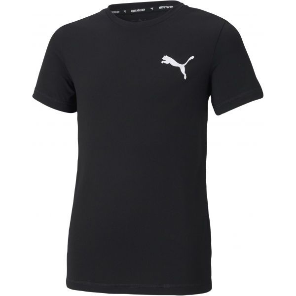 Puma Puma ACTIVE SMALL LOGO TEE Спортна тениска за момчета, черно, размер