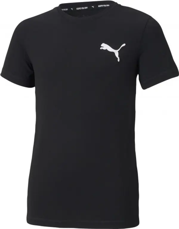 Puma Puma ACTIVE SMALL LOGO TEE Спортна тениска за момчета, черно, размер