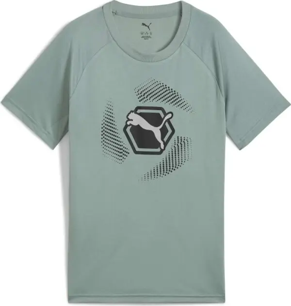 Puma Puma ACTIVE SPORTS POLY CAT TEE B Тениска за момчета, зелено, размер