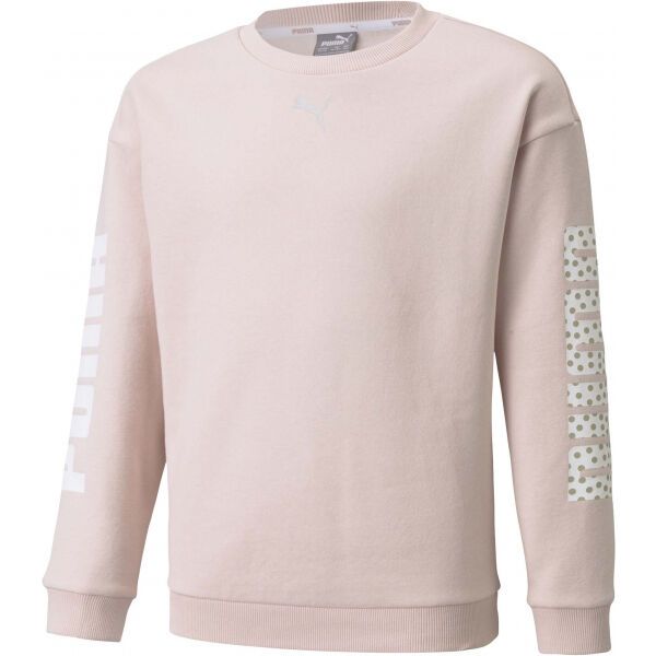 Puma Puma ALPHA CREW FL G Суитшърт за момичета, розово, размер