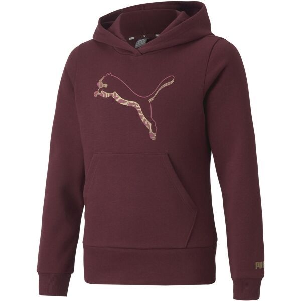 Puma Puma ALPHA HOODIE FL G Момичешки суитшърт, винен, размер