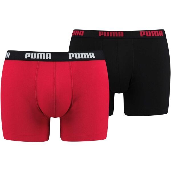 Puma Puma BASIC BOXER 2P Мъжки боксерки, червено, размер