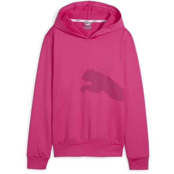 Puma Puma BIG CAT FRENCH TERRY HOODIE Дамски спортен суитшърт, розово, размер