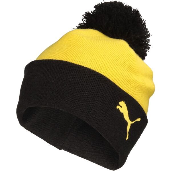 Puma Puma BORUSSIA DORTMUND ESSENTIALS POM POM BEANIE Зимна шапка, жълто, размер