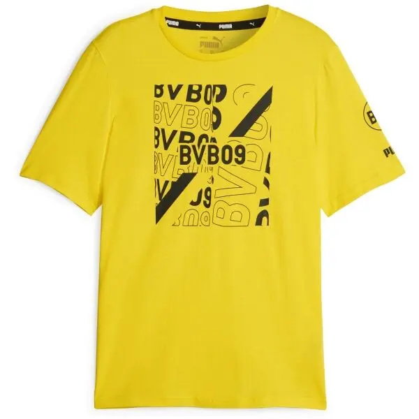 Puma Puma BVB FTBLCORE GRAPHIC TEE Мъжка тениска, жълто, размер