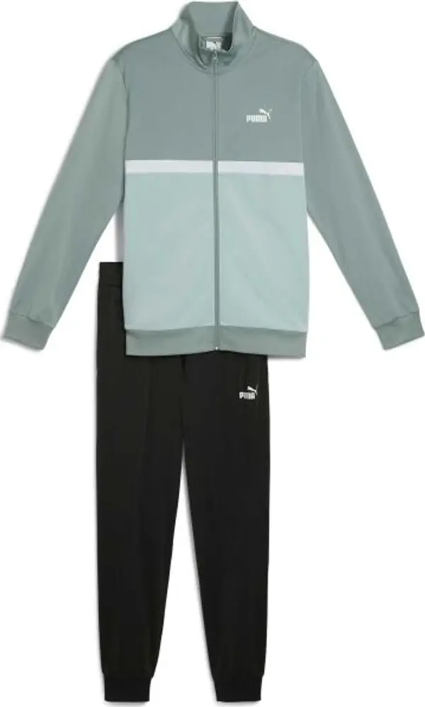 Puma Puma COLORBLOCK POLY SUIT CL B Спортен екип за момчета, зелено, размер