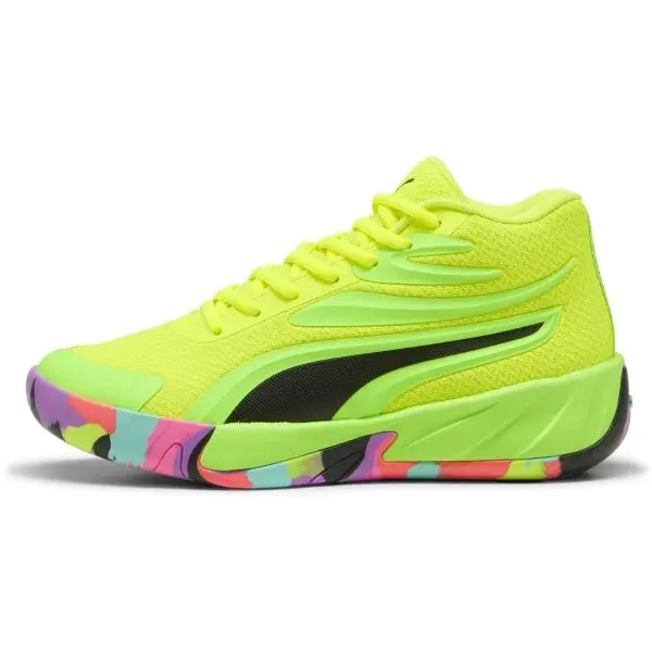 Puma Puma COURT PRO MARBLE JR Момчешки обувки за баскетбол, светло-зелено, размер 37.5