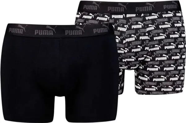 Puma Puma ELEMENTS MEN PRINTED NO1 STRIPE BOXERS 2P Мъжки боксерки, черно, размер