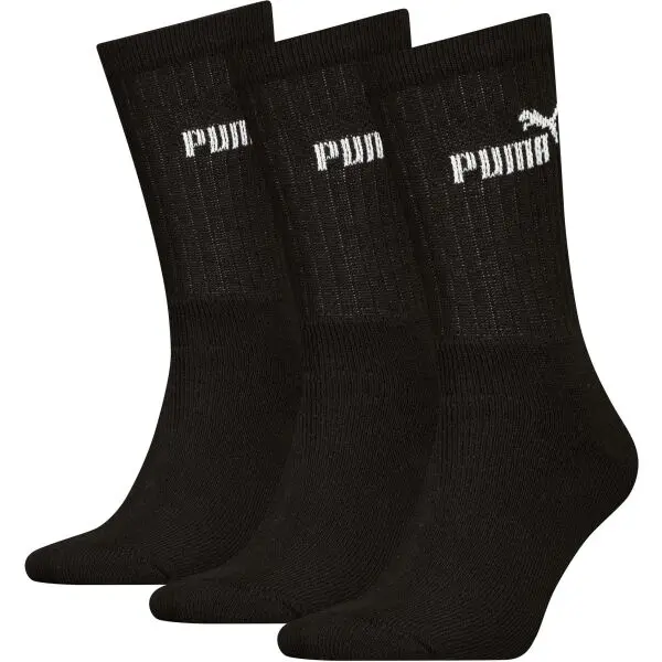 Puma Puma ELEMENTS UNISEX CREW SOCK 3P Комплект чорапи, черно, размер 35-38