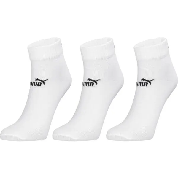 Puma Puma ELEMENTS UNISEX PLAIN QUARTER 3P Универсални  чорапи, бяло, размер 39-42