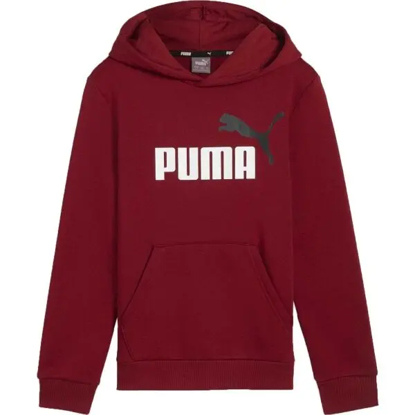 Puma Puma ESS + 2 COL BIG LOGO HOODIE FL B Суитшърт за момчета, винен, размер