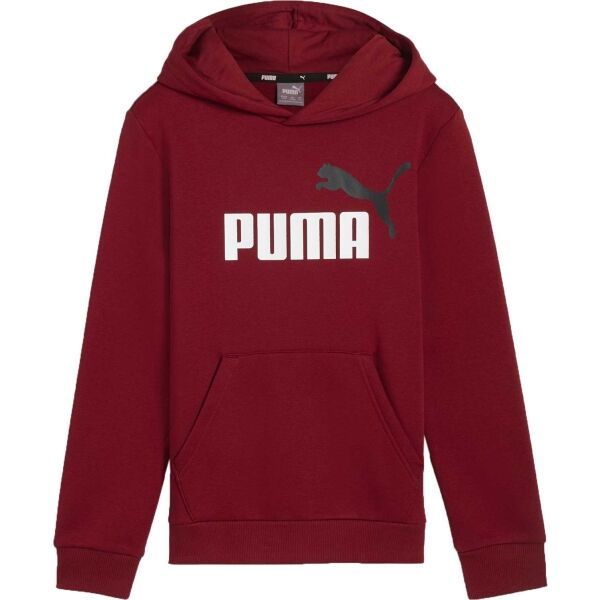 Puma Puma ESS + 2 COL BIG LOGO HOODIE FL B Суитшърт за момчета, винен, размер