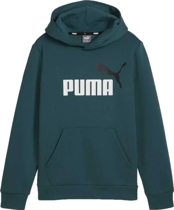 Puma Puma ESS + 2 COL BIG LOGO HOODIE FL B Суитшърт за момчета, зелено, размер