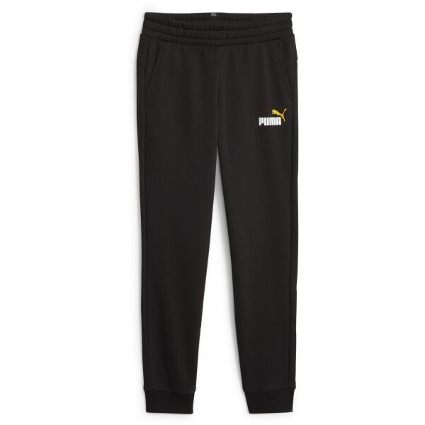 Puma Puma ESS + 2 COL LOGO PANTS FL B Долнище за момчета, черно, размер