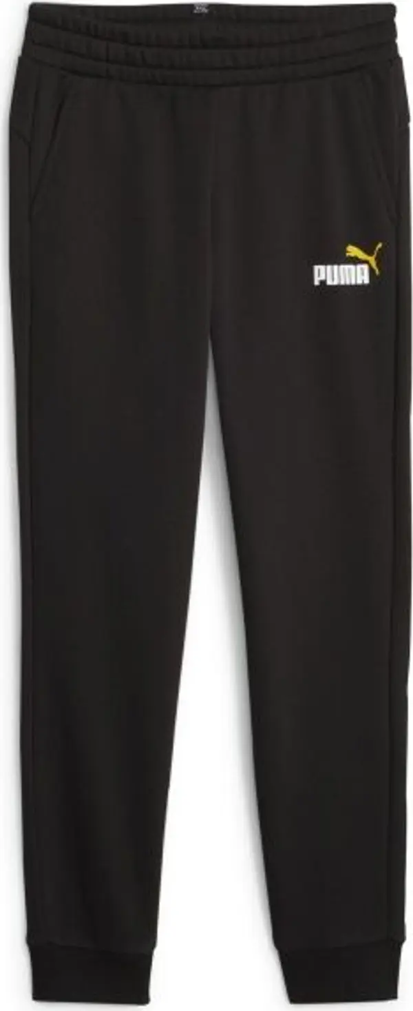 Puma Puma ESS + 2 COL LOGO PANTS FL B Долнище за момчета, черно, размер