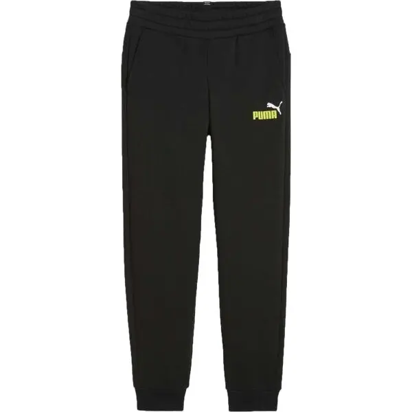 Puma Puma ESS + 2 COL LOGO PANTS FL B Долнище за момчета, черно, размер