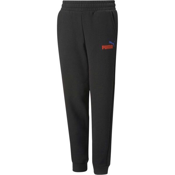 Puma Puma ESS + 2 COL LOGO PANTS FL B Долнище за момчета, черно, размер