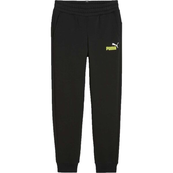 Puma Puma ESS + 2 COL LOGO PANTS FL B Долнище за момчета, черно, размер