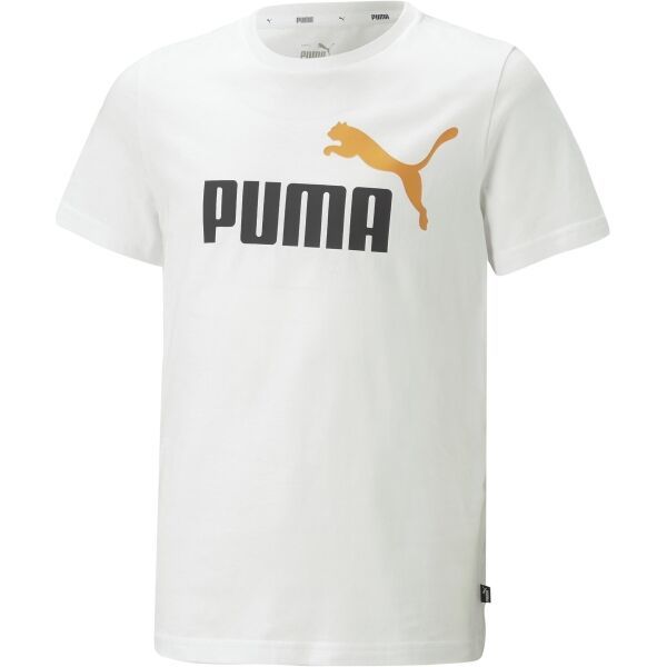 Puma Puma ESS + 2 COL LOGO TEE Тениска за момчета, бяло, размер