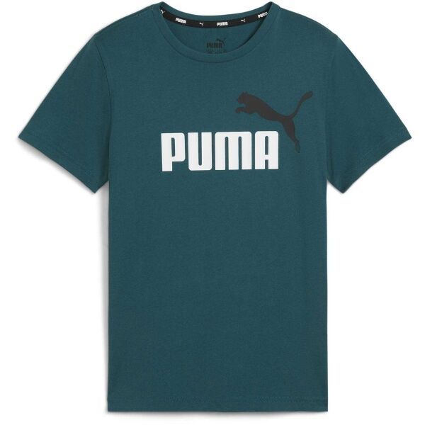 Puma Puma ESS + 2 COL LOGO TEE Тениска за момчета, тъмнозелено, размер