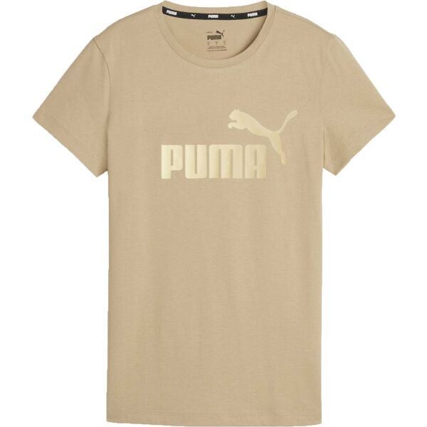 Puma Puma ESS+ METALLIC LOGO TEE Дамска тениска, бежово, размер