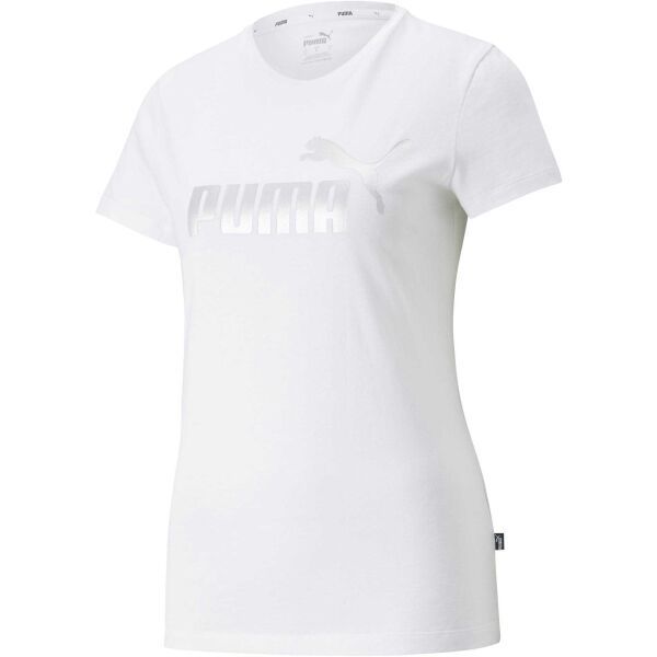 Puma Puma ESS+ METALLIC LOGO TEE Дамска тениска, бяло, размер
