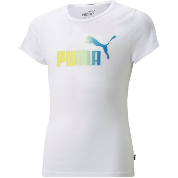 Puma Puma ESS+BLEACH LOGO TEE Детска тениска, бяло, размер