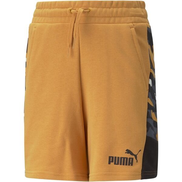 Puma Puma ESS+CAMO SHORTS TR B DESERT CLAY Детски спортни шорти, оранжево, размер
