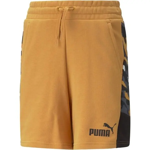 Puma Puma ESS+CAMO SHORTS TR B DESERT CLAY Детски спортни шорти, оранжево, размер