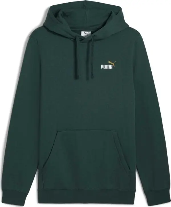 Puma Puma ESSENTIALS 2 COLOR SMALL NO 1 LOGO HOODIE Мъжки суитшърт, тъмнозелено, размер