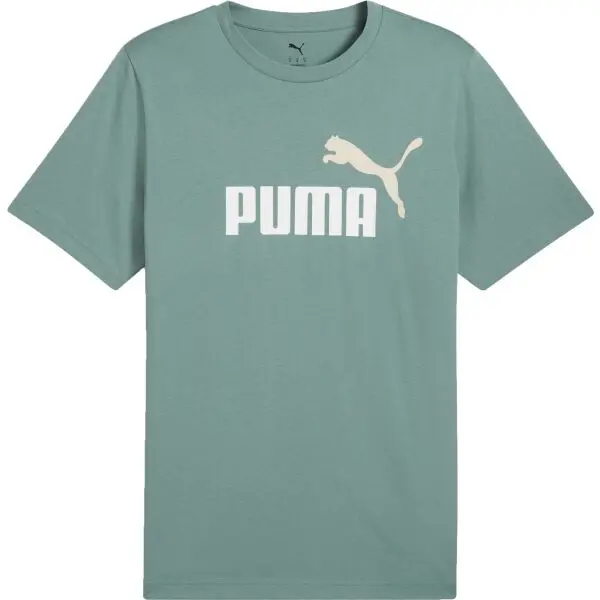 Puma Puma ESSENTIALS 2COLOR SMALL NO 1 LOGO TEE Мъжка тениска, зелено, размер