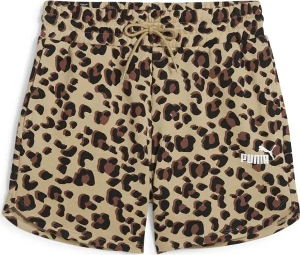 Puma Puma ESSENTIALS+ ANIMAL 5 AOP SHORTS Дамски къси шорти, бежово, размер