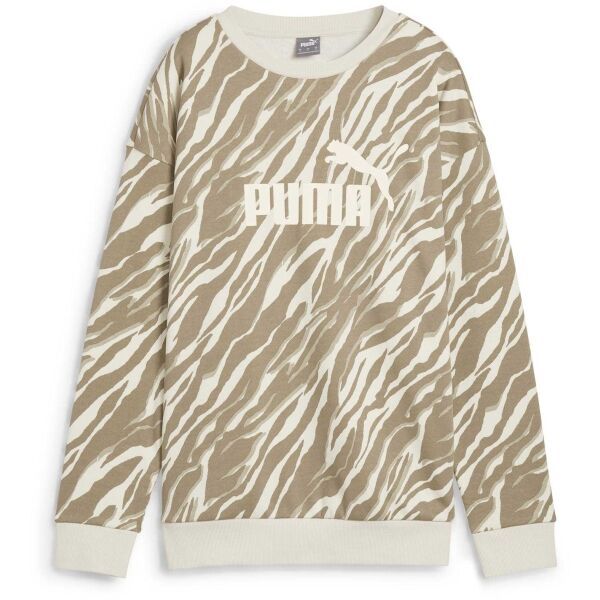 Puma Puma ESSENTIALS+ ANIMAL AOP CUR FL Дамски суитшърт, бежово, размер