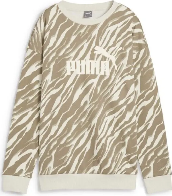 Puma Puma ESSENTIALS+ ANIMAL AOP CUR FL Дамски суитшърт, бежово, размер