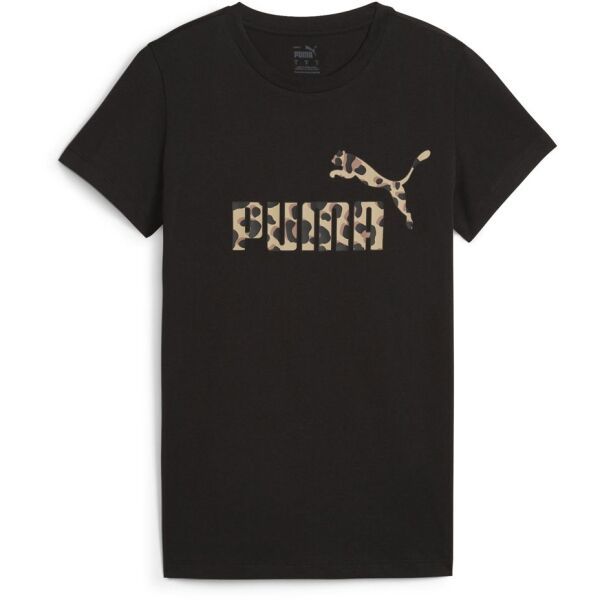 Puma Puma ESSENTIALS + ANIMAL GRAPHIC TEE Дамска тениска, черно, размер