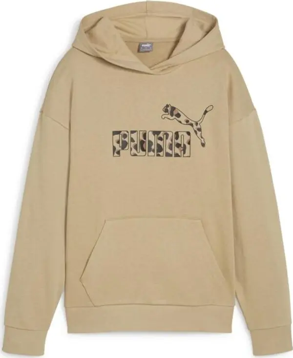 Puma Puma ESSENTIALS+ ANIMAL HOODIE Дамски суитшърт с качулка, бежово, размер