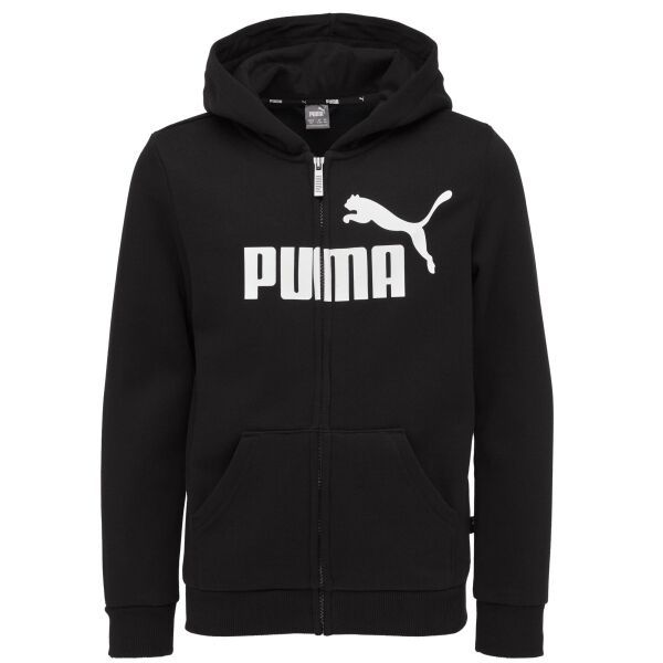 Puma Puma ESSENTIALS BIG LOGO FZ HOODIE FL B Детски суитшърт, черно, размер