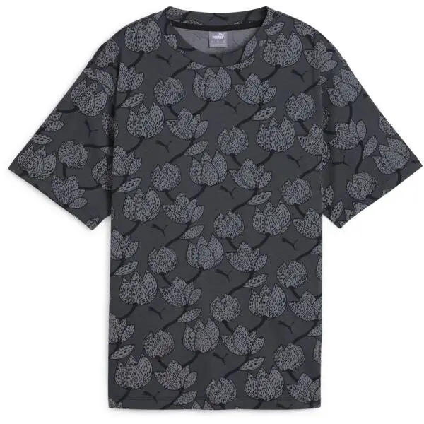 Puma Puma ESSENTIALS + BLOSSOM AOP TEE Дамска тениска, тъмносиво, размер