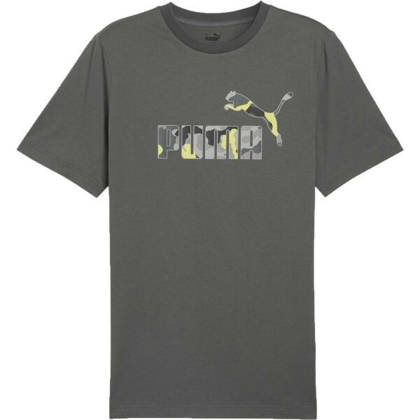 Puma Puma ESSENTIALS + CAMO GRAPHIC TEE Мъжка  тениска, тъмносиво, размер