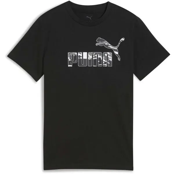 Puma Puma ESSENTIALS + CAMO LOGO TEE B Детска тениска, черно, размер
