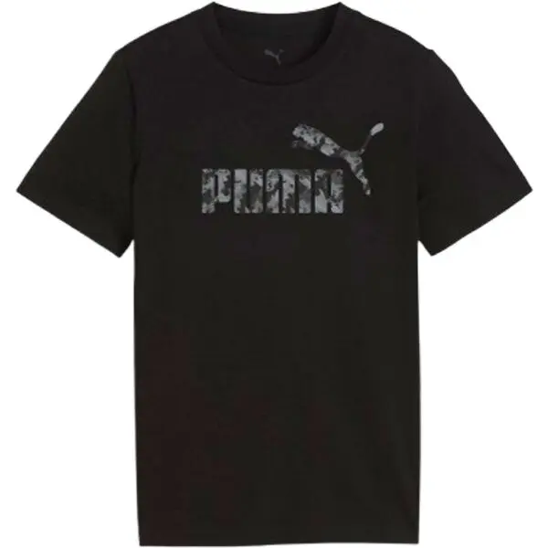 Puma Puma ESSENTIALS CAMO TEE B Тениска за момчета, черно, размер